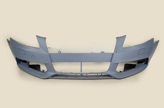 Бампер перед с отверстиями под омыватели Audi A4 2007-2011 (Тайвань)