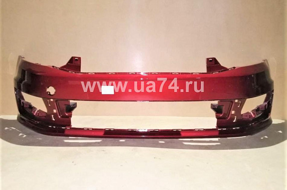 Бампер передний Volkswagen Polo 2015-2020 4D Россия Wild Cherry LA3T (Красный)
